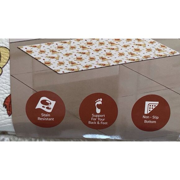 Disney Winnie The Pooh Fall Autumn Leaves Anti Fatigue Kitchen Mat 18 X 30” NEW - Picture 7 of 16
